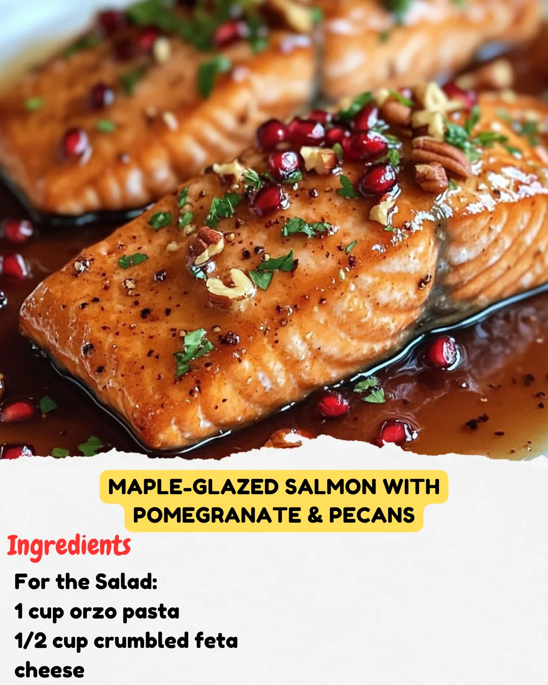 Maple-Glazed Salmon with Pomegranate & Pecans