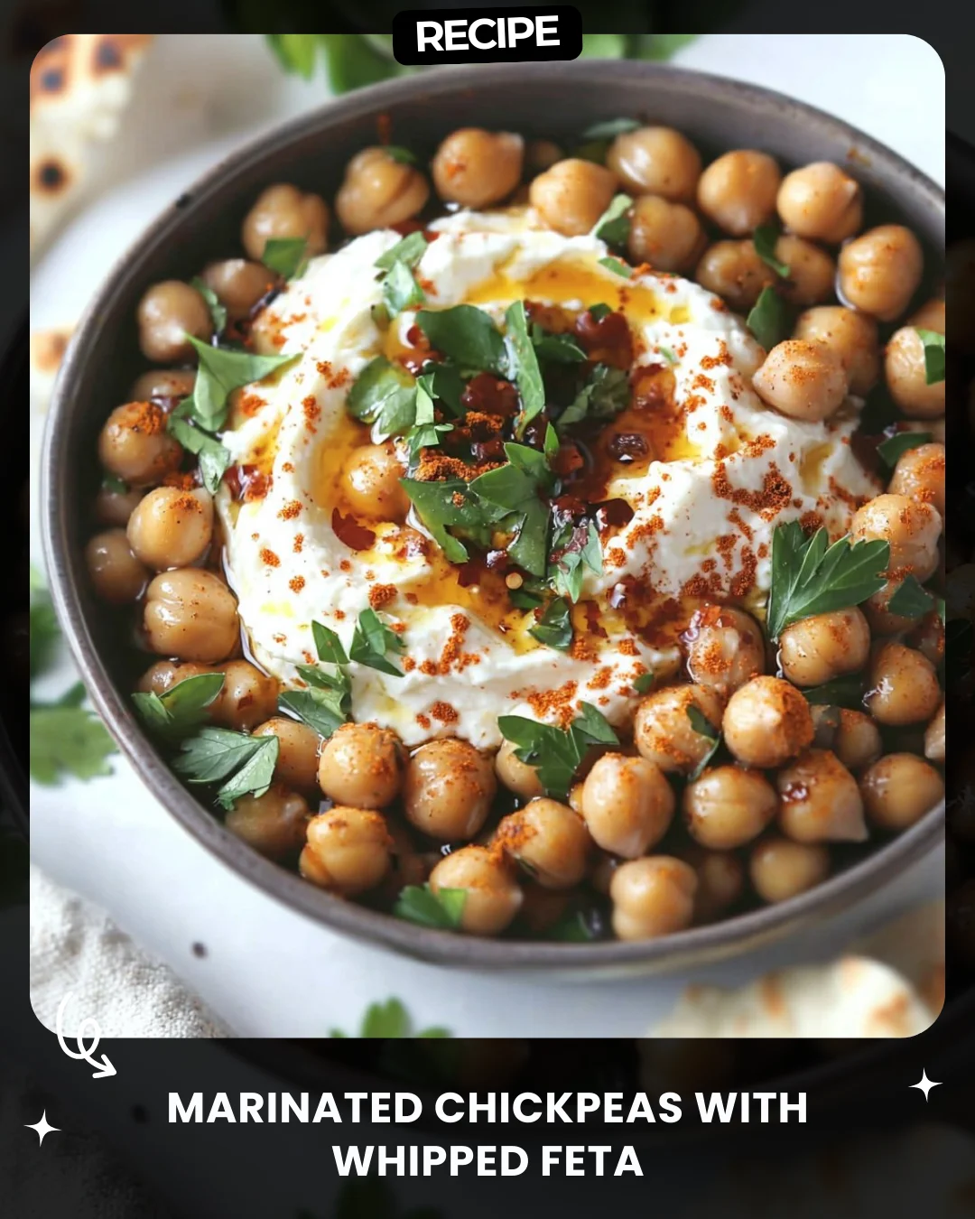 Marinated Chickpeas with Whipped Feta