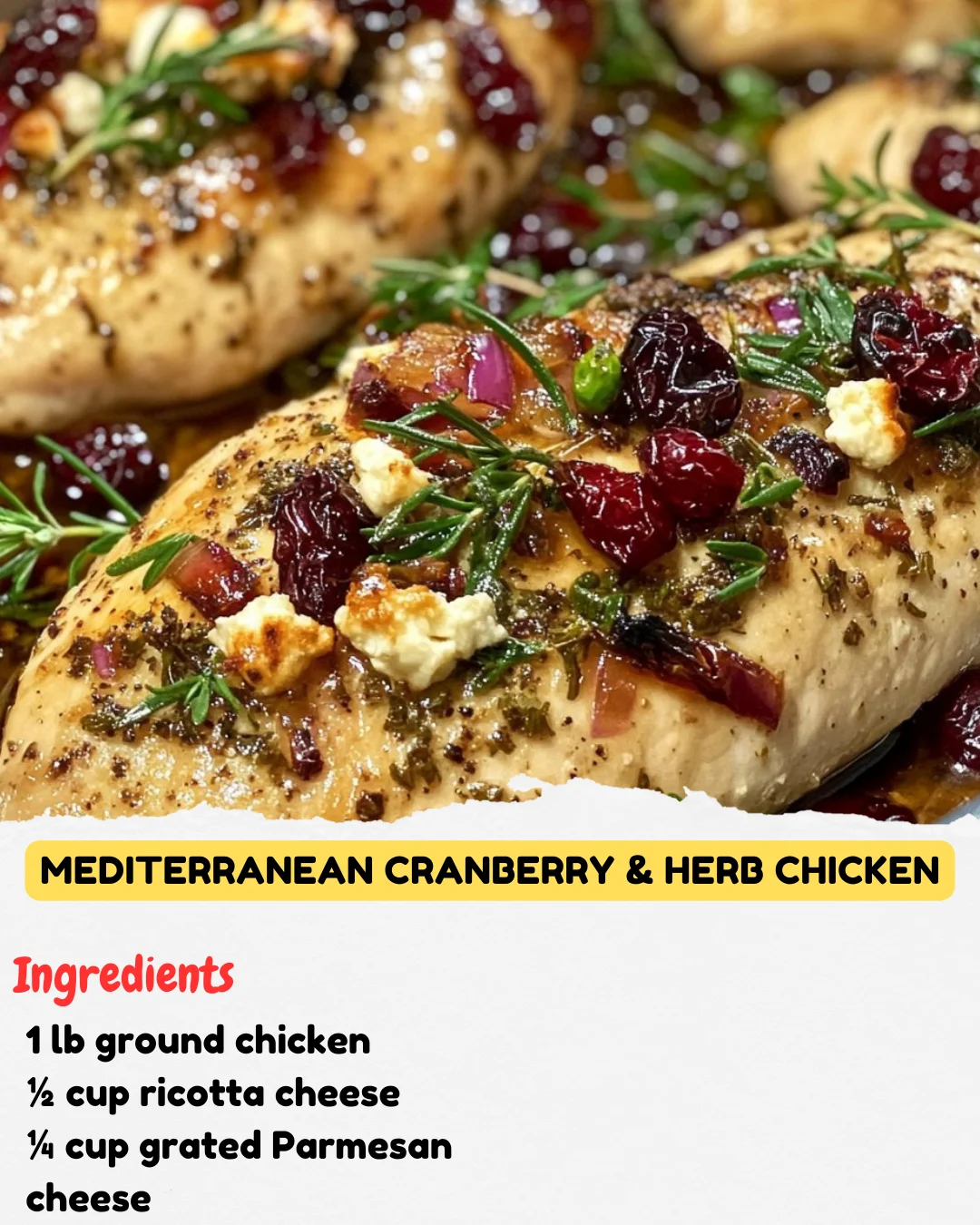 Mediterranean Cranberry & Herb Chicken