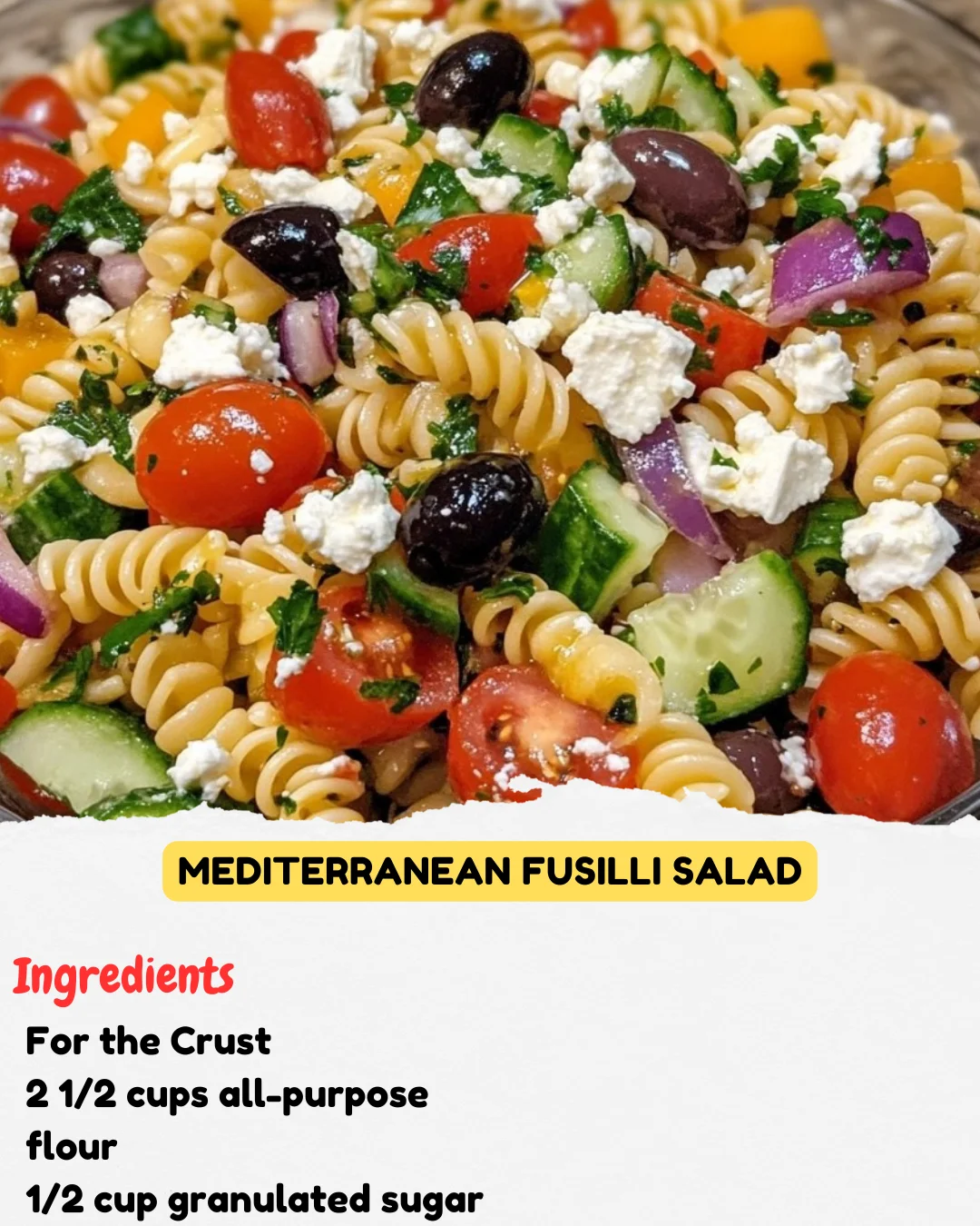 Mediterranean Fusilli Salad