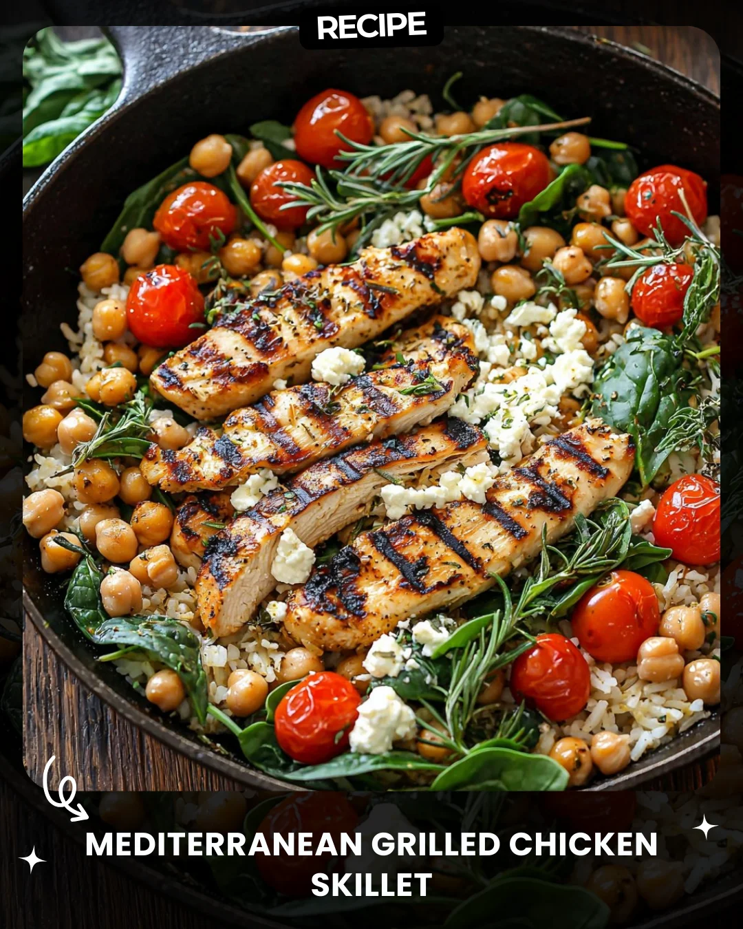 Mediterranean Grilled Chicken Skillet