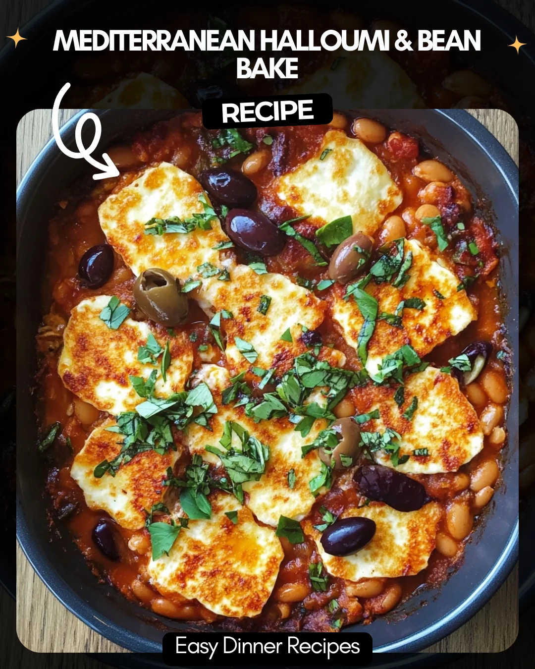 Mediterranean Halloumi & Bean Bake