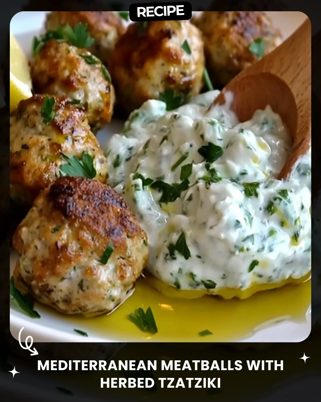 Mediterranean Meatballs with Herbed Tzatziki