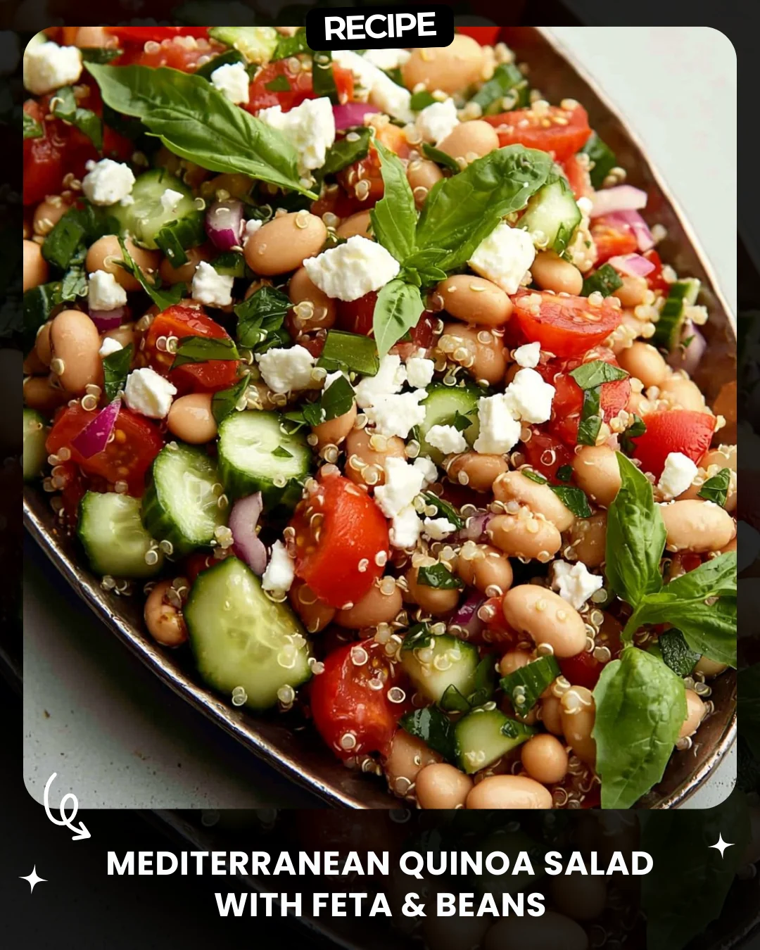 Mediterranean Quinoa Salad with Feta & Beans