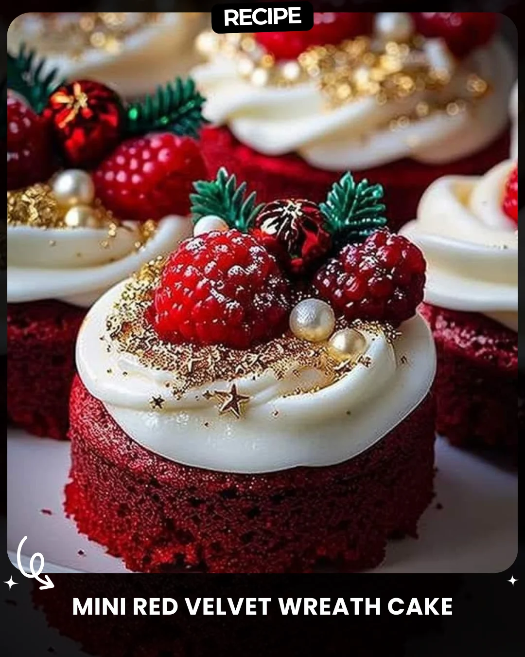 Mini Red Velvet Wreath Cake