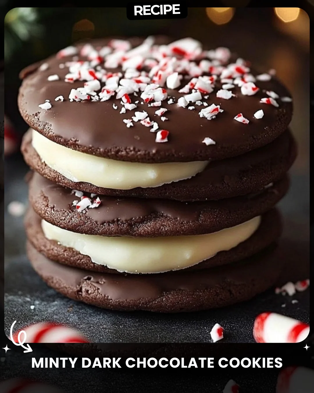 Minty Dark Chocolate Cookies