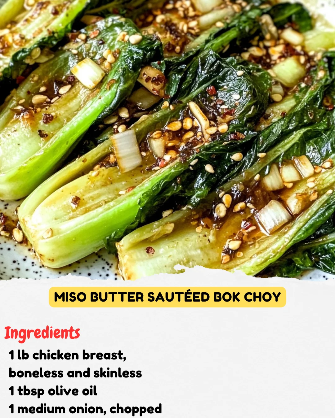 Miso Butter Sautéed Bok Choy