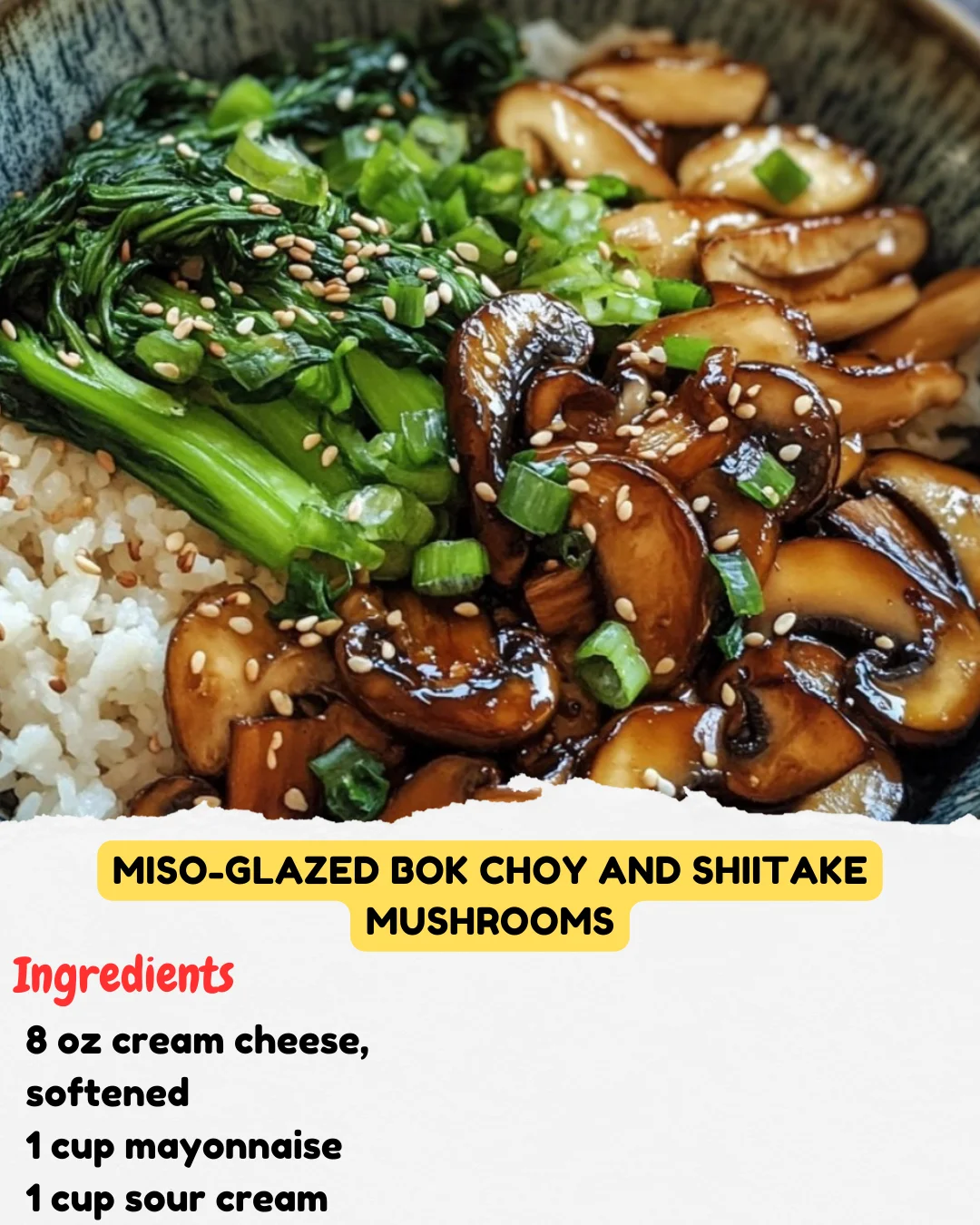 Miso-Glazed Bok Choy and Shiitake Mushrooms