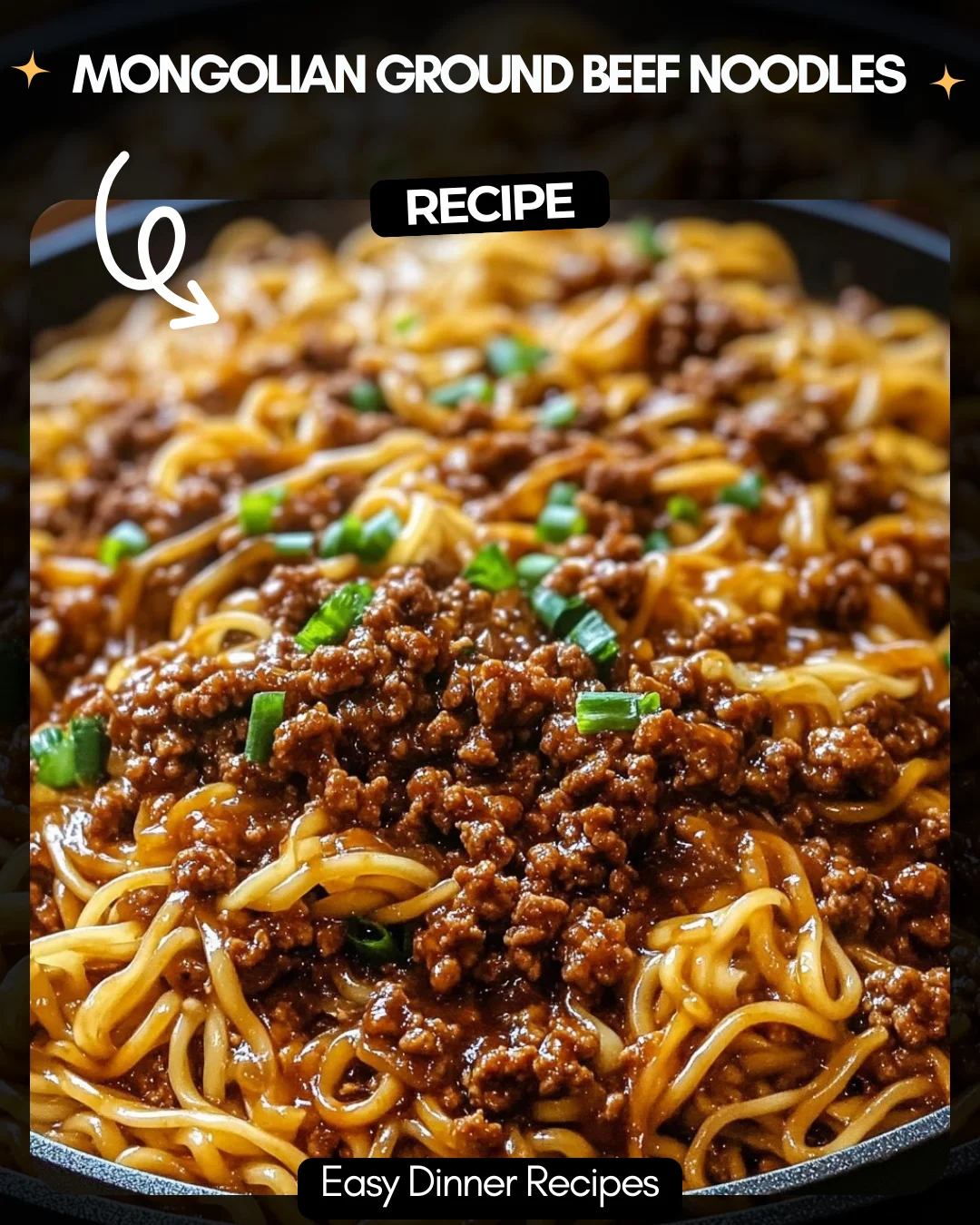 Mongolian Ground Beef Noodles