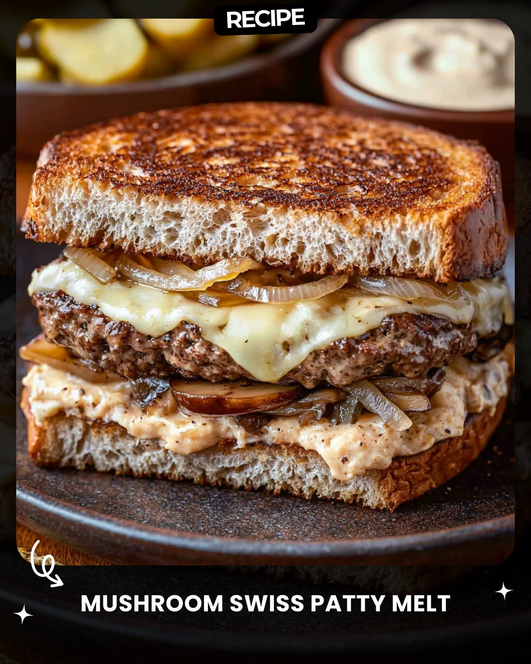 Mushroom Swiss Patty Melt
