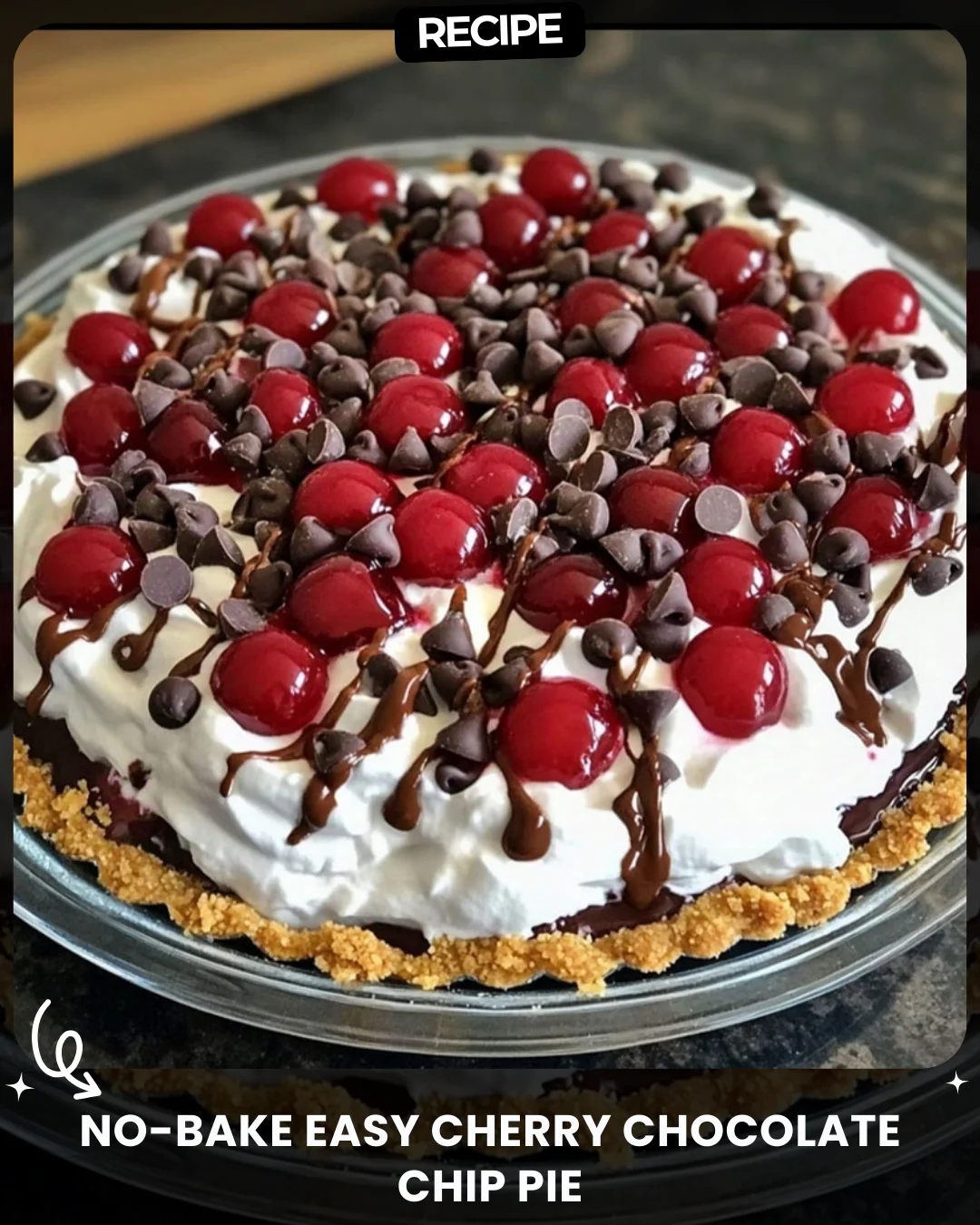 No-Bake Easy Cherry Chocolate Chip Pie