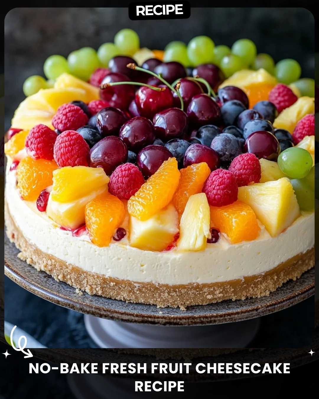 No-Bake Fresh Fruit Cheesecake Recipe