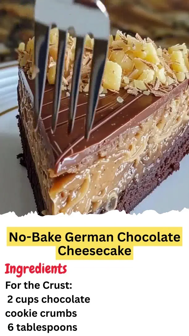 No-Bake German Chocolate Cheesecake