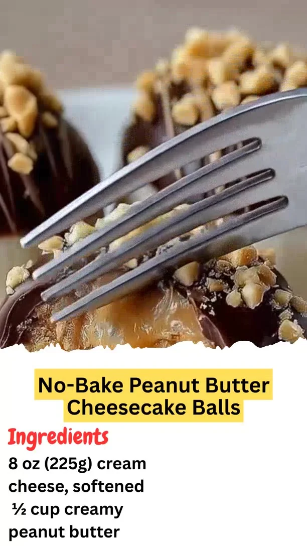 No-Bake Peanut Butter Cheesecake Balls