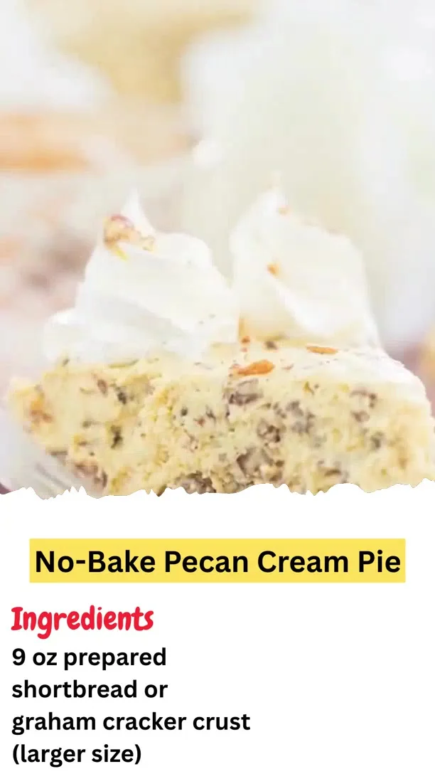 No-Bake Pecan Cream Pie