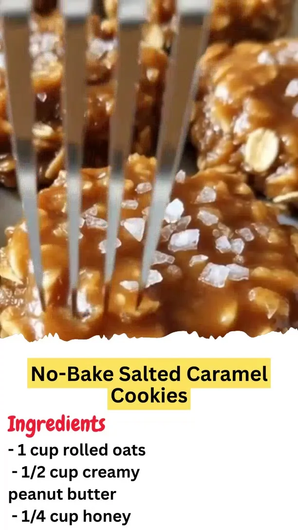 No-Bake Salted Caramel Cookies