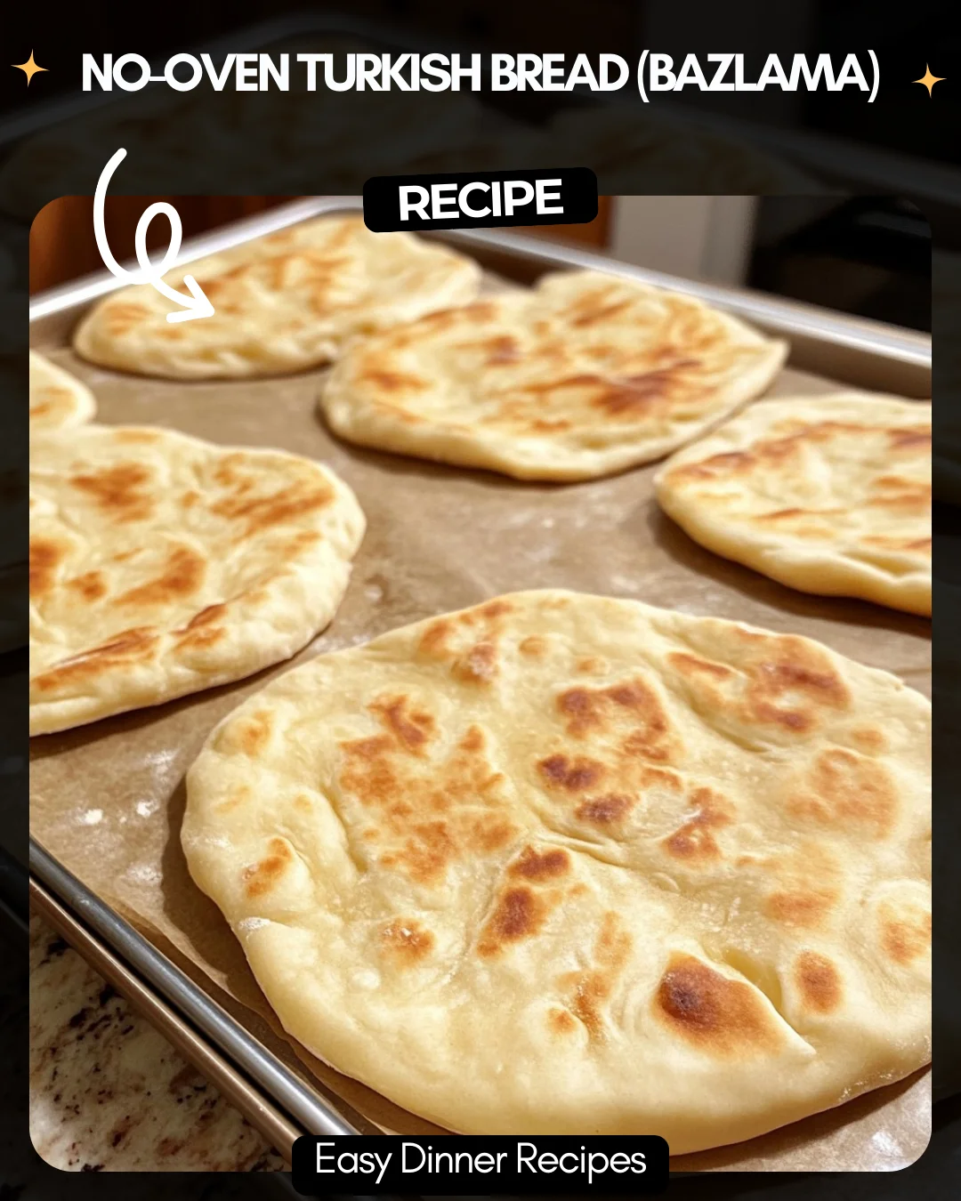 No-Oven Turkish Bread (Bazlama)