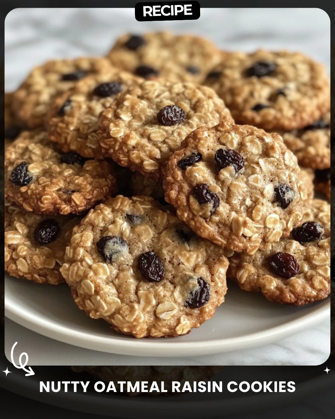 Nutty Oatmeal Raisin Cookies