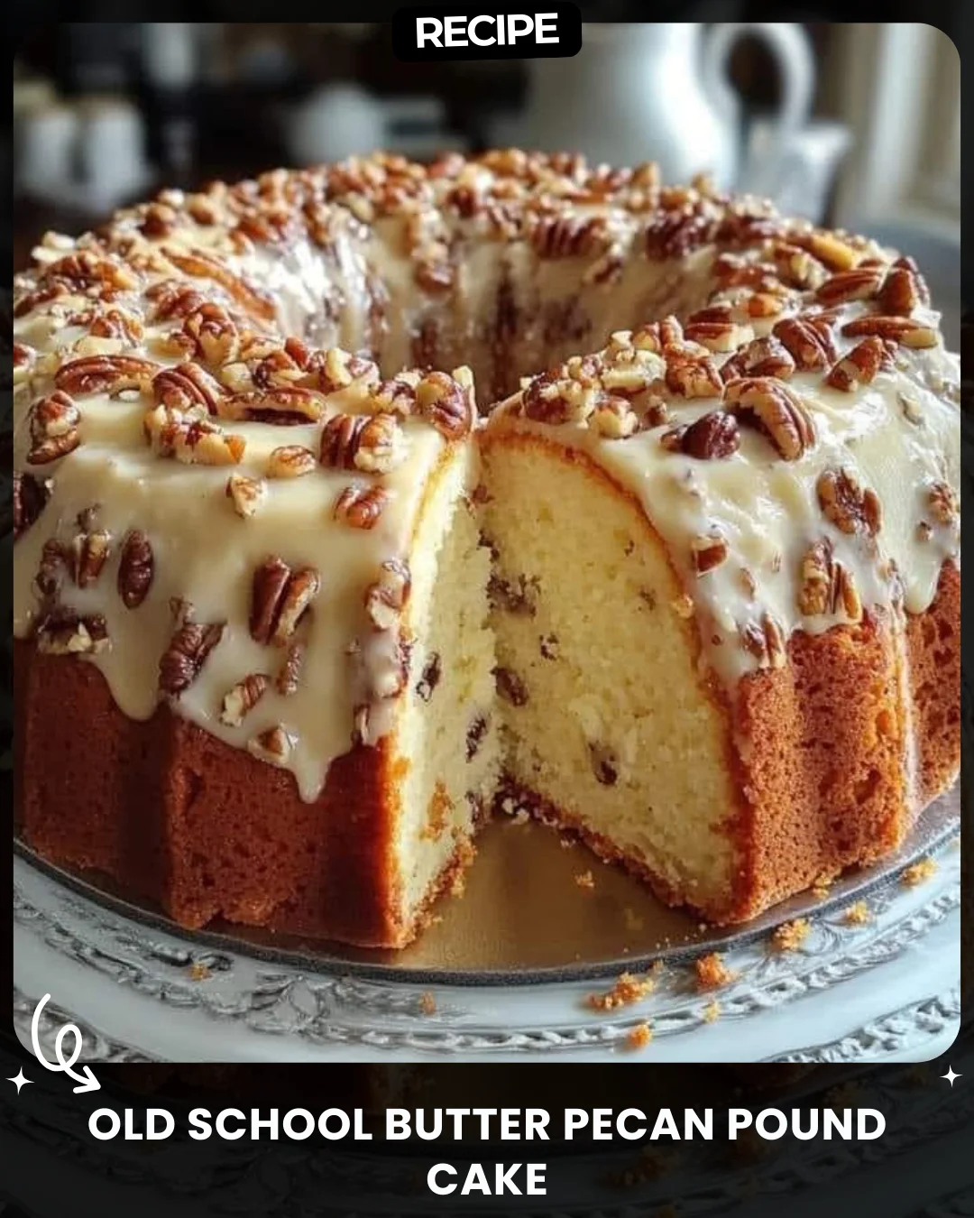 Old School Butter Pecan Pound Cake