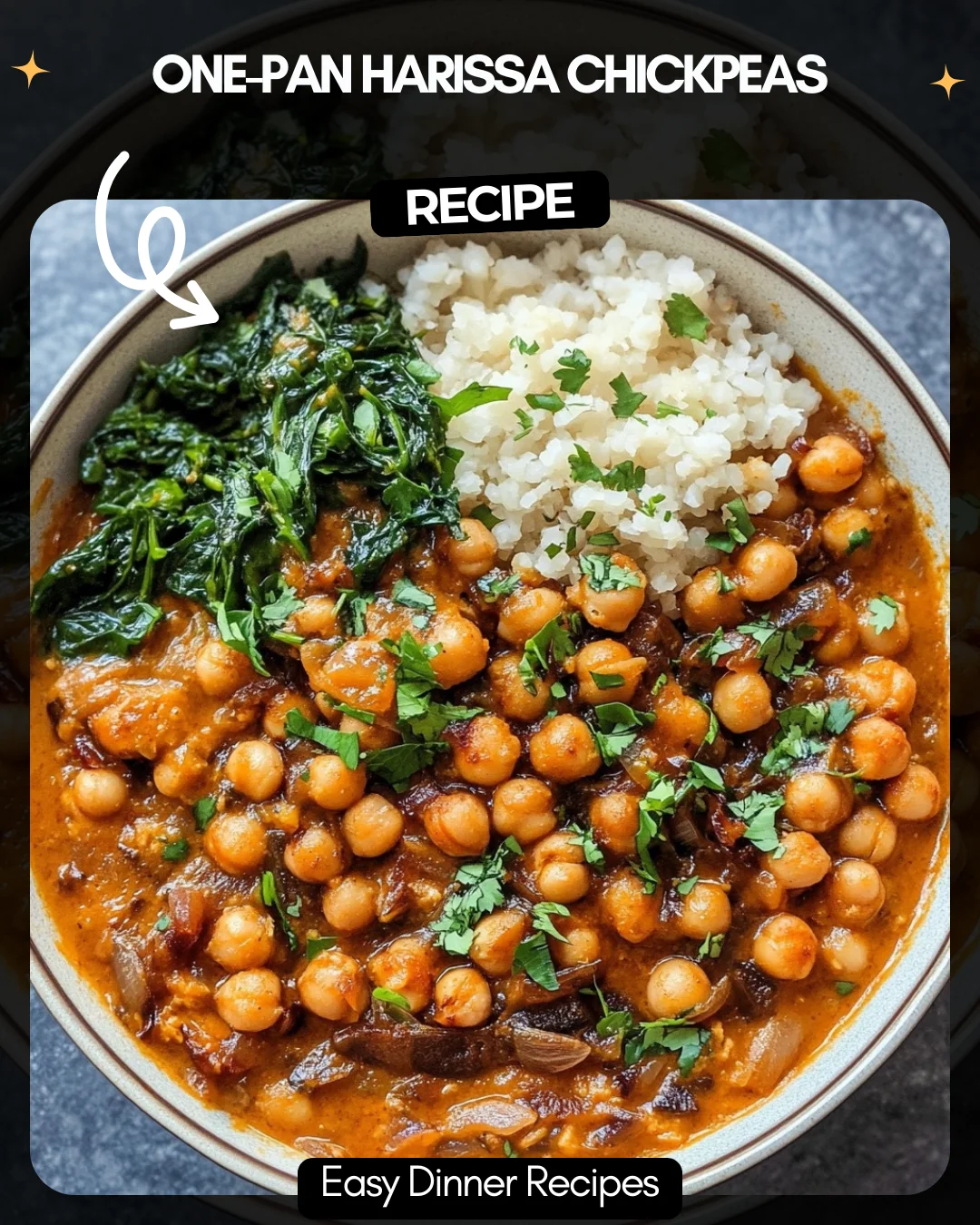 One-Pan Harissa Chickpeas