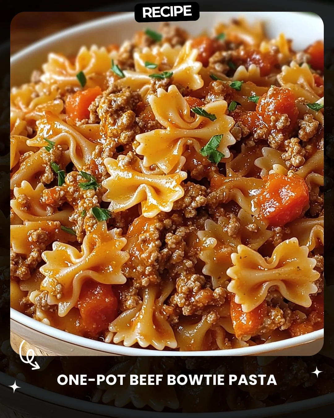 One-Pot Beef Bowtie Pasta