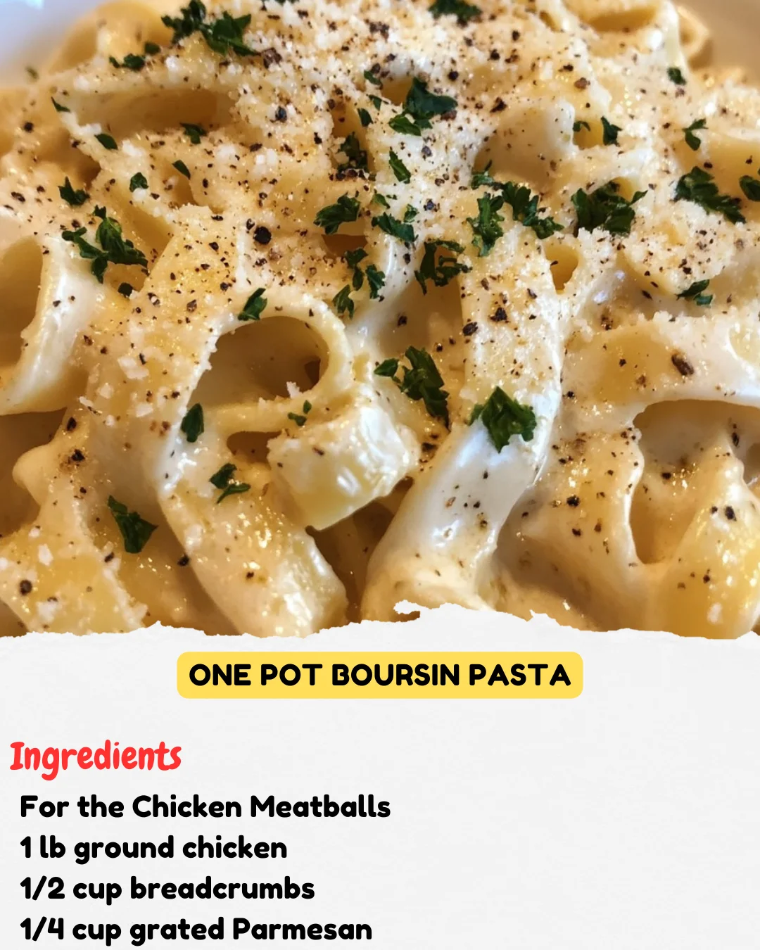 One Pot Boursin Pasta