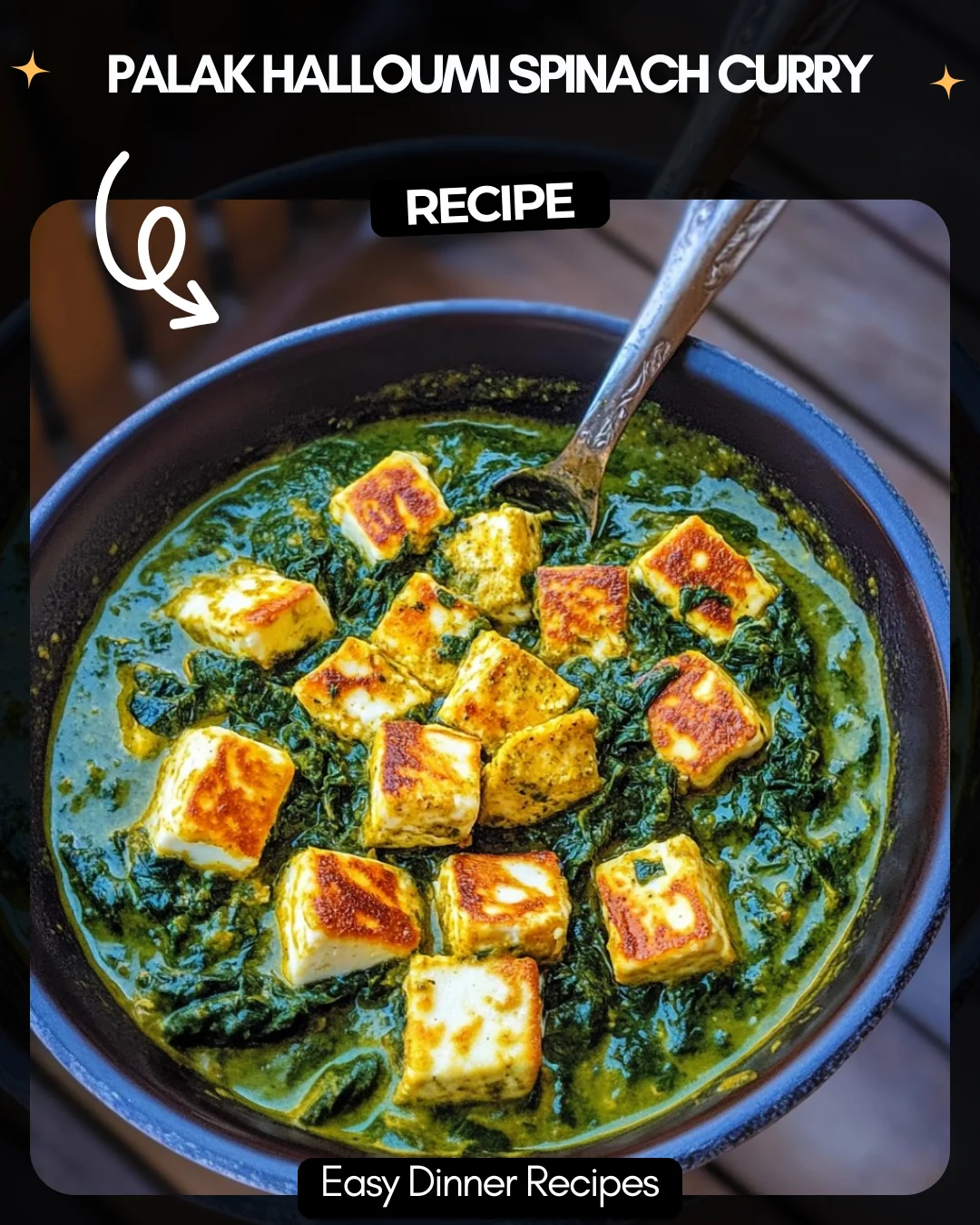 Palak Halloumi Spinach Curry