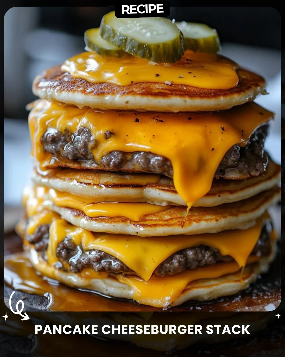Pancake Cheeseburger Stack