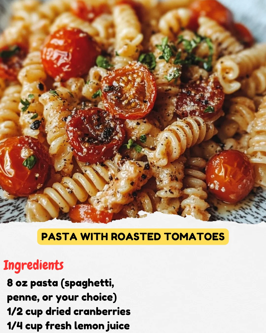 Pasta With Roasted Tomatoes