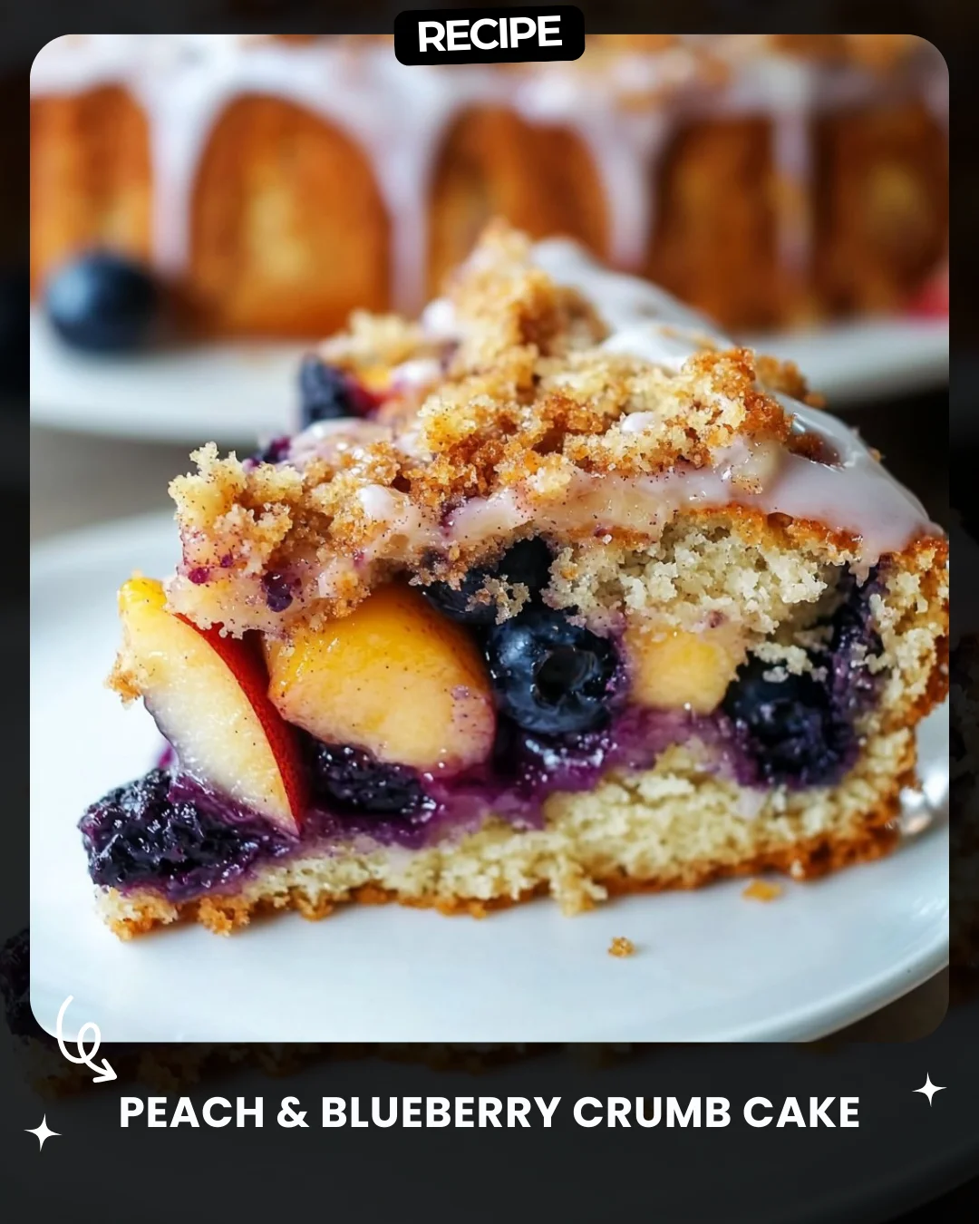 Peach & Blueberry Crumb Cake