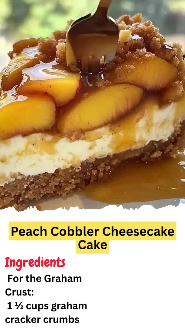 Peach Cobbler Cheesecake Cake