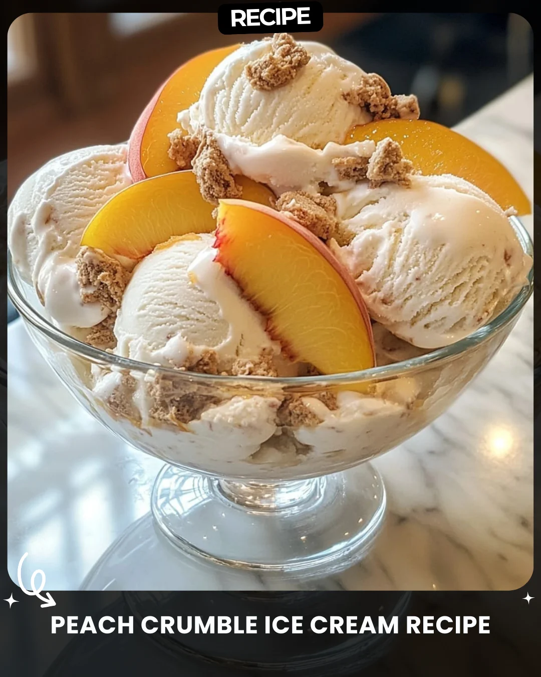 Peach Crumble Ice Cream Recipe