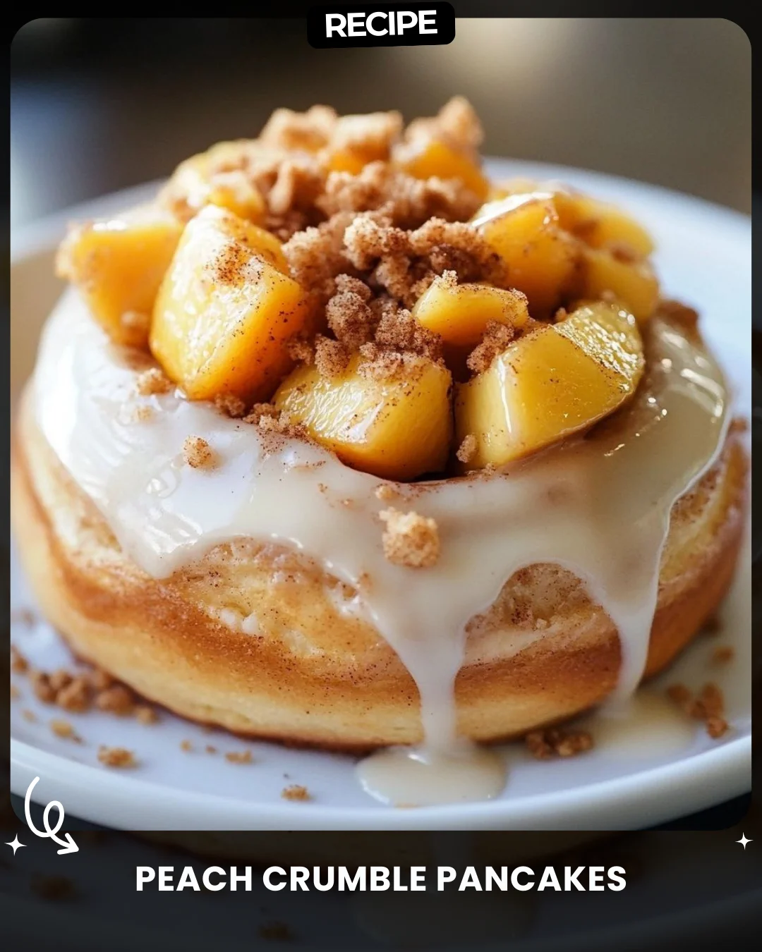 Peach Crumble Pancakes