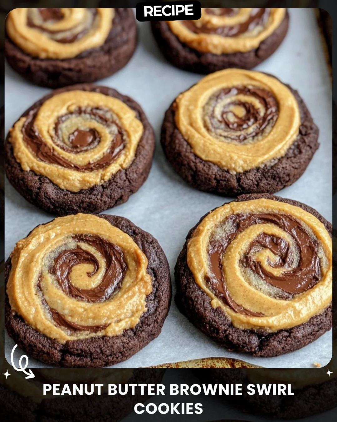 Peanut Butter Brownie Swirl Cookies