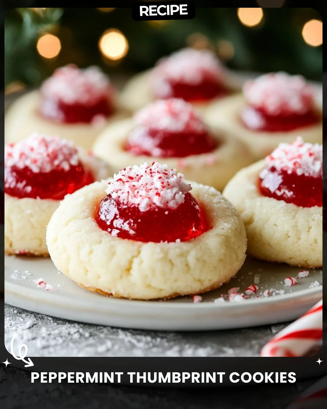 Peppermint Thumbprint Cookies