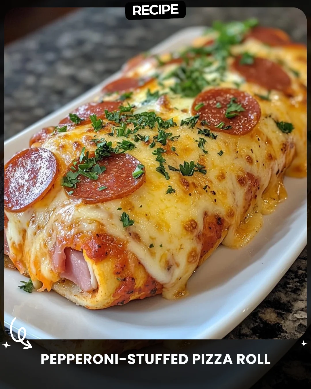 Pepperoni-Stuffed Pizza Roll