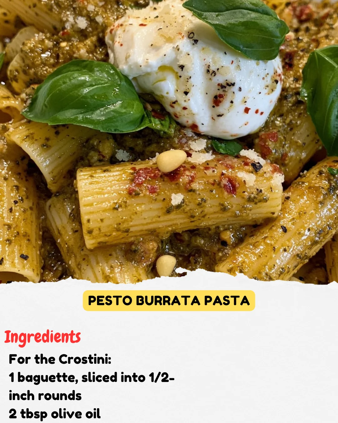 Pesto Burrata Pasta