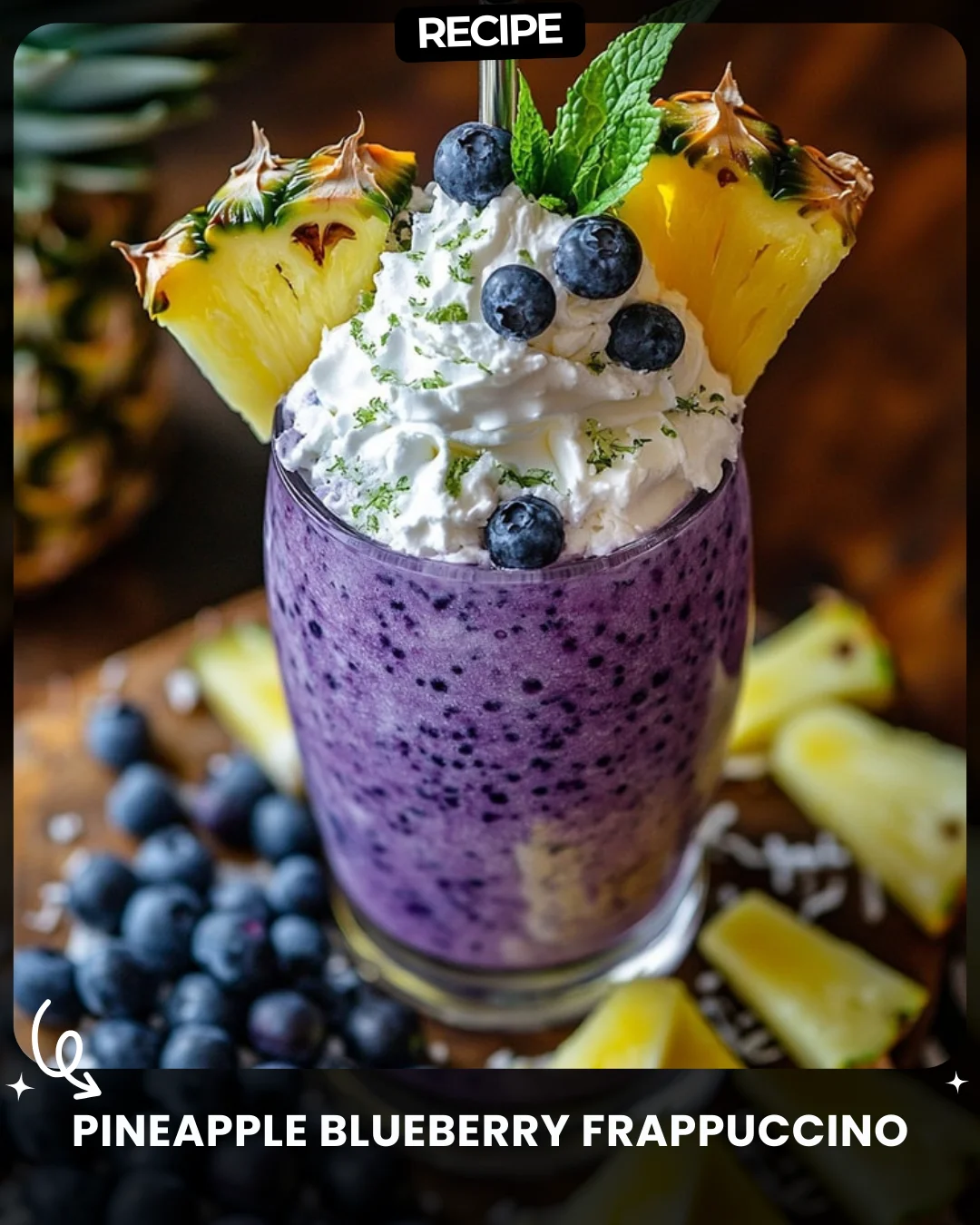 Pineapple Blueberry Frappuccino