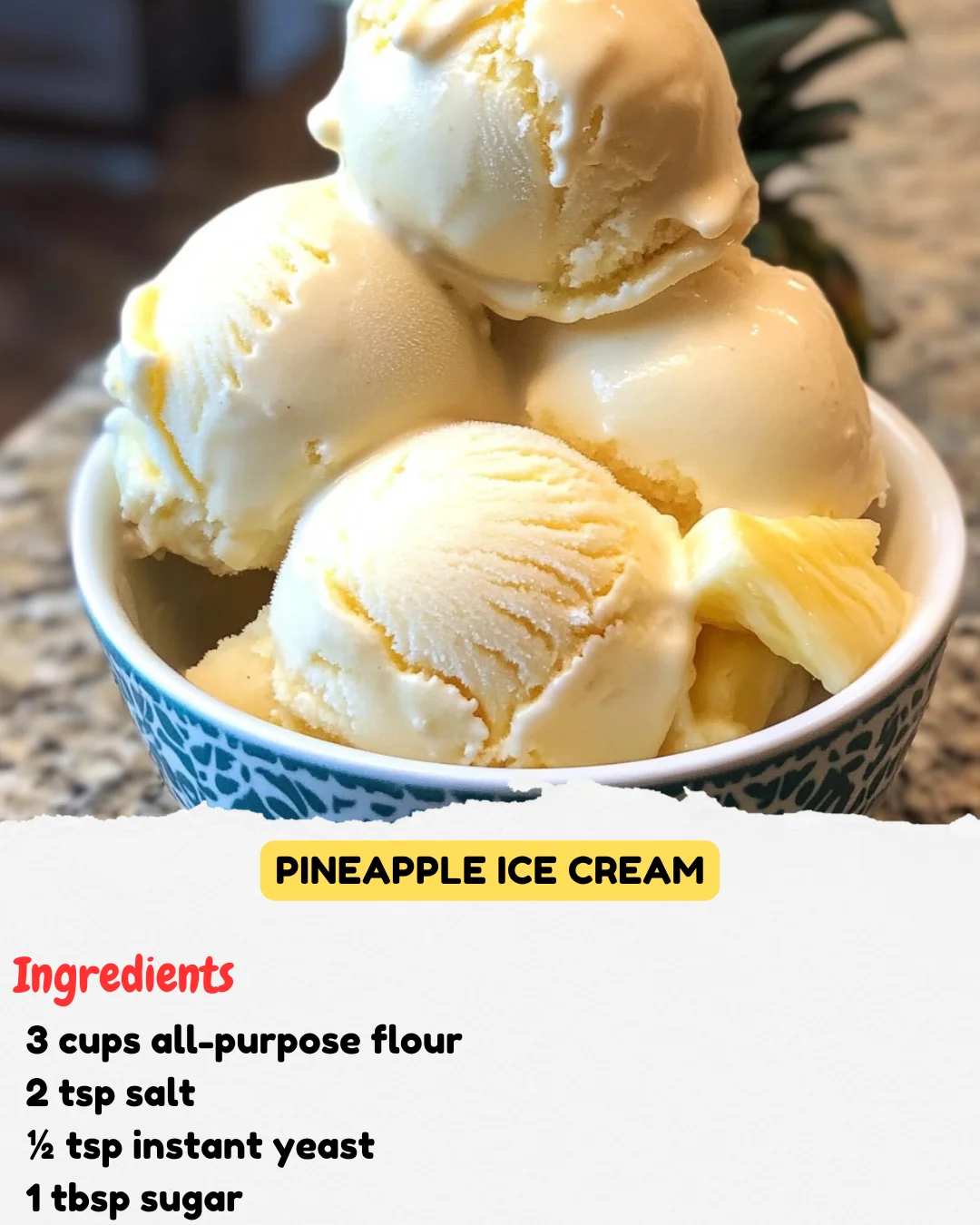 Pineapple Ice Cream