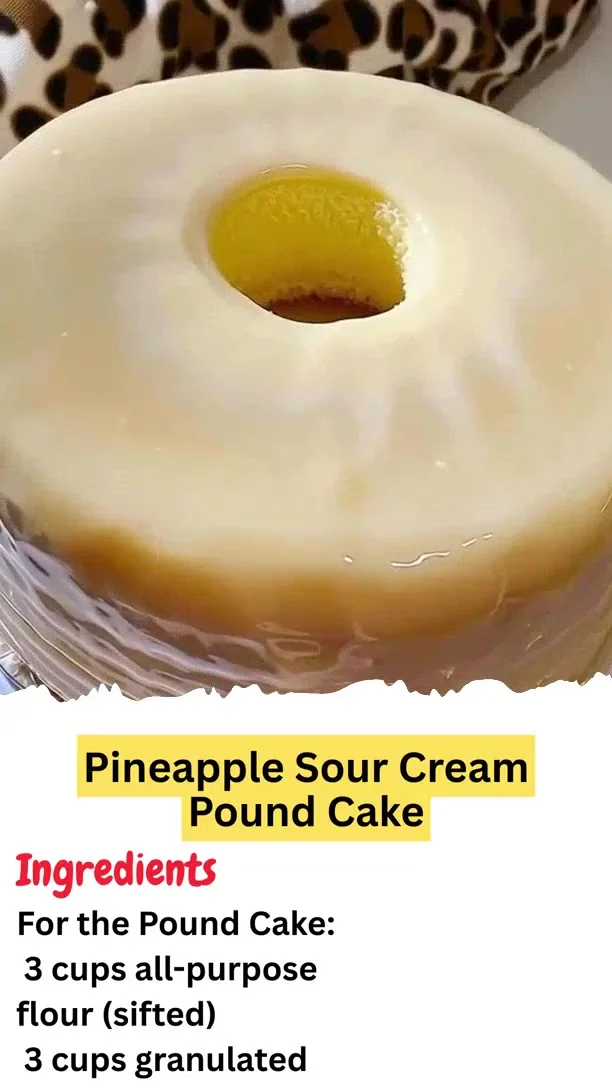 Pineapple Sour Cream Pound Cake