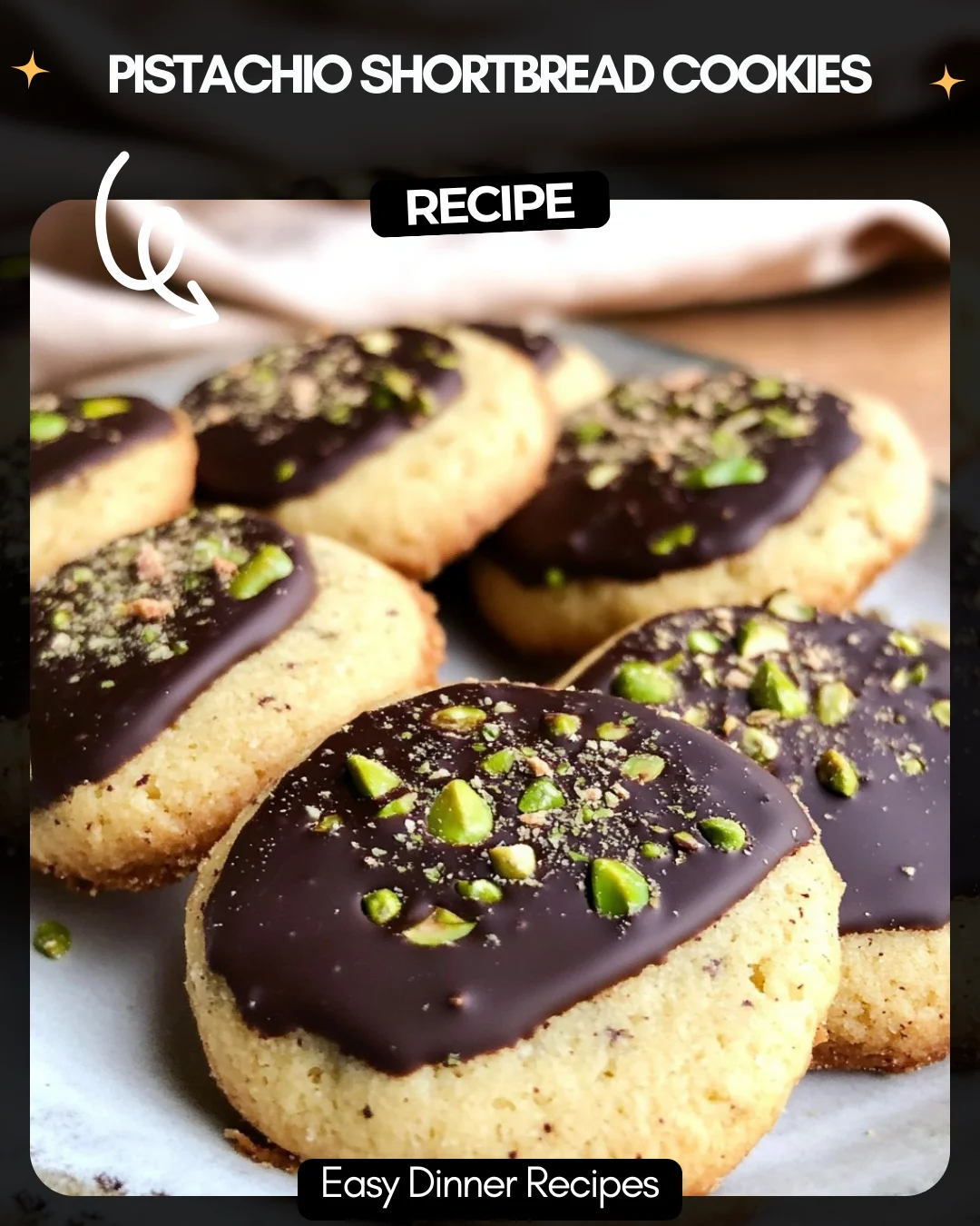 Pistachio Shortbread Cookies