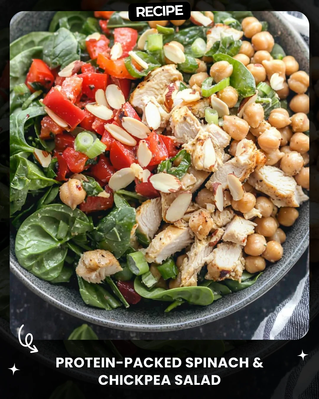 Protein-Packed Spinach & Chickpea Salad