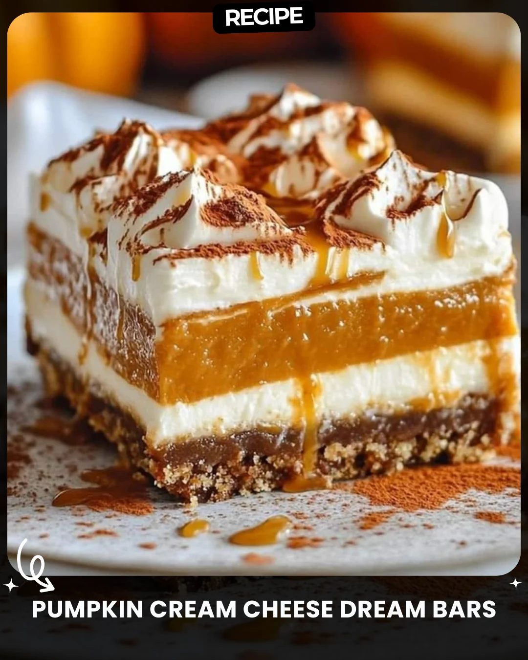 Pumpkin Cream Cheese Dream Bars