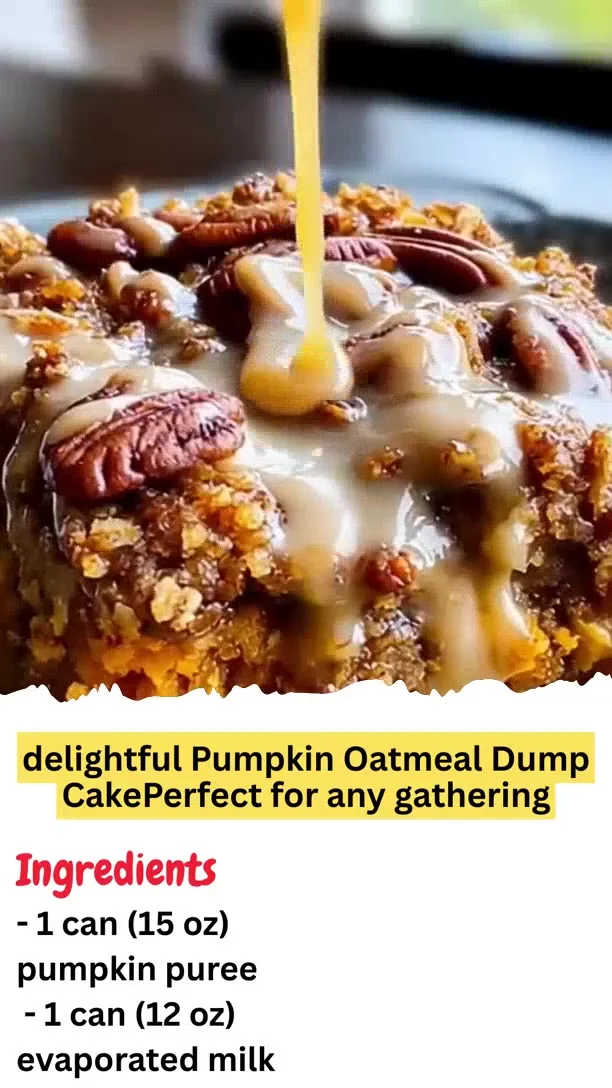 Pumpkin Oatmeal Dump CakePerfect for any gathering