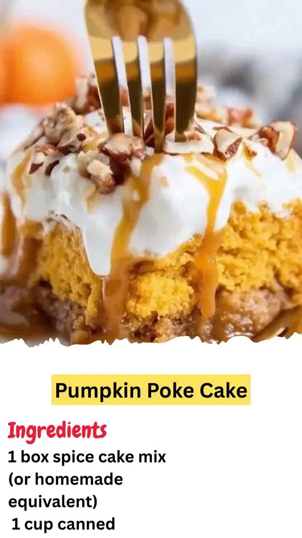 Pumpkin Poke Cake