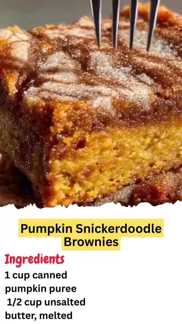Pumpkin Snickerdoodle Brownies