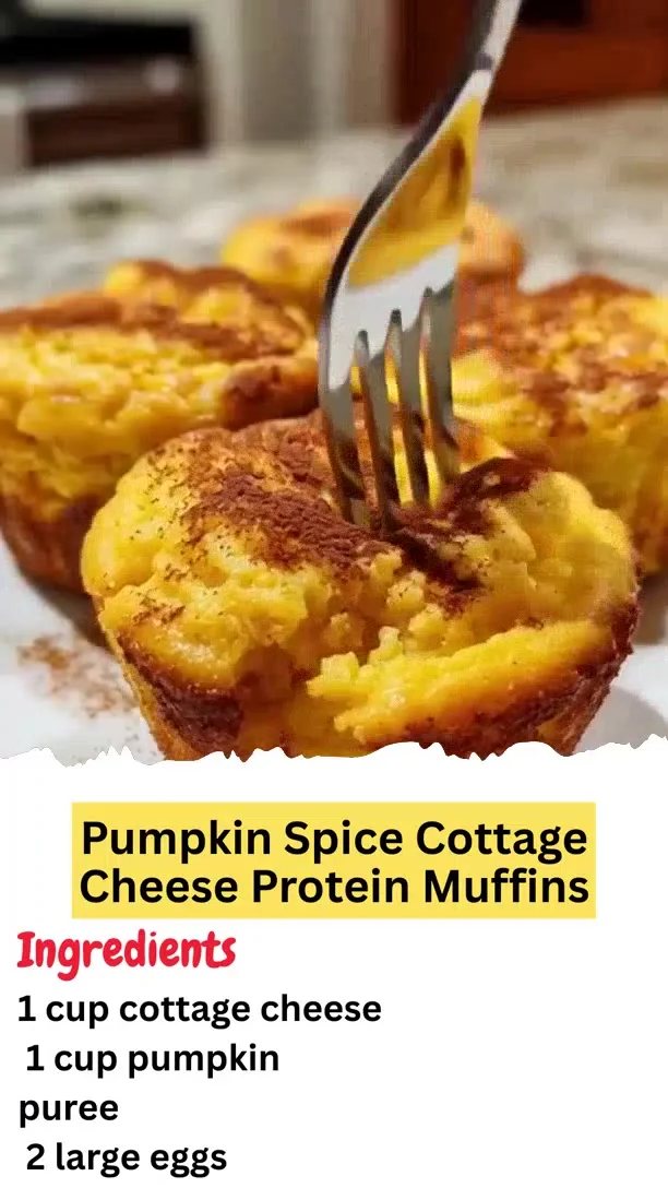 Pumpkin Spice Cottage Cheese Protein Muffins