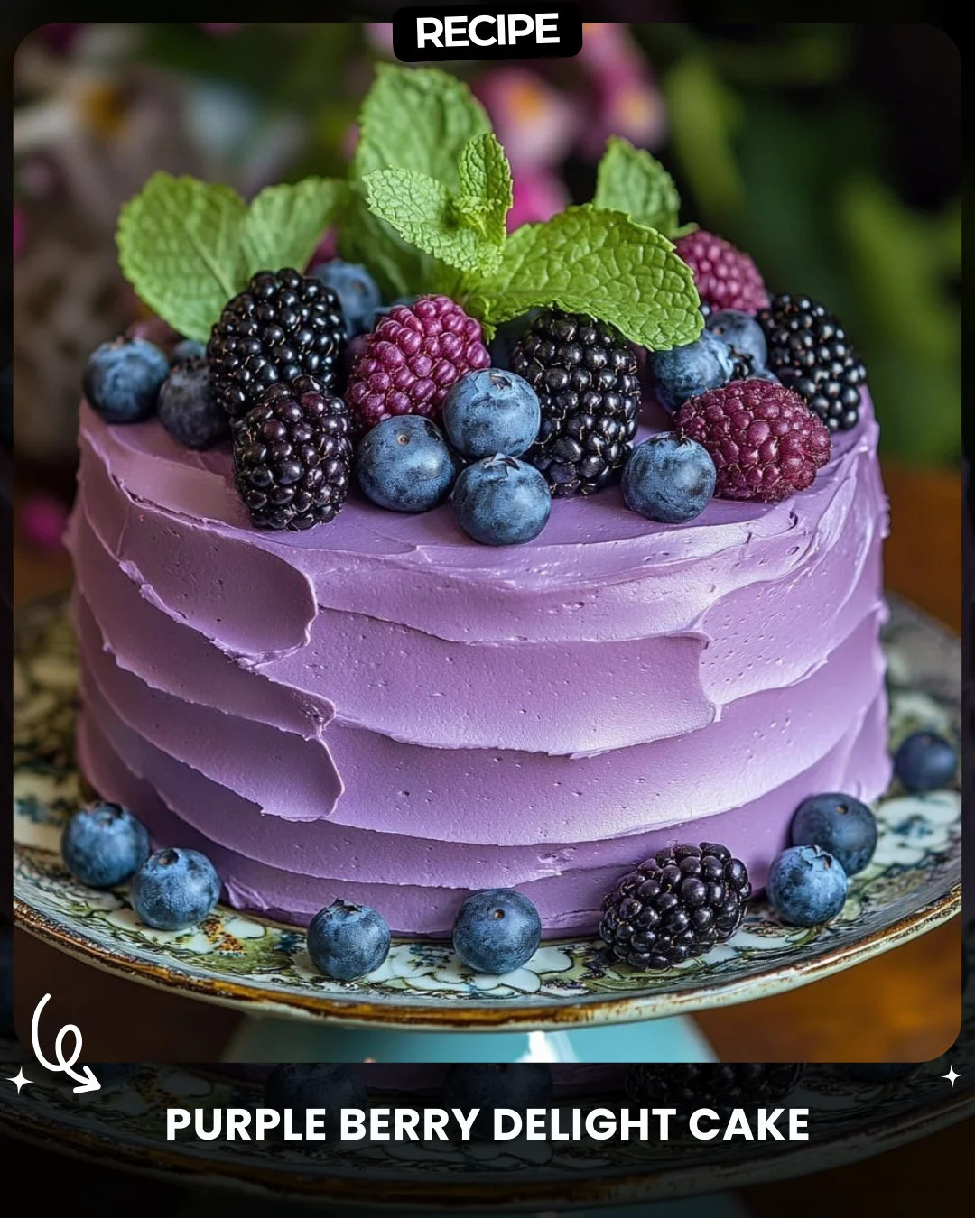 Purple Berry Delight Cake