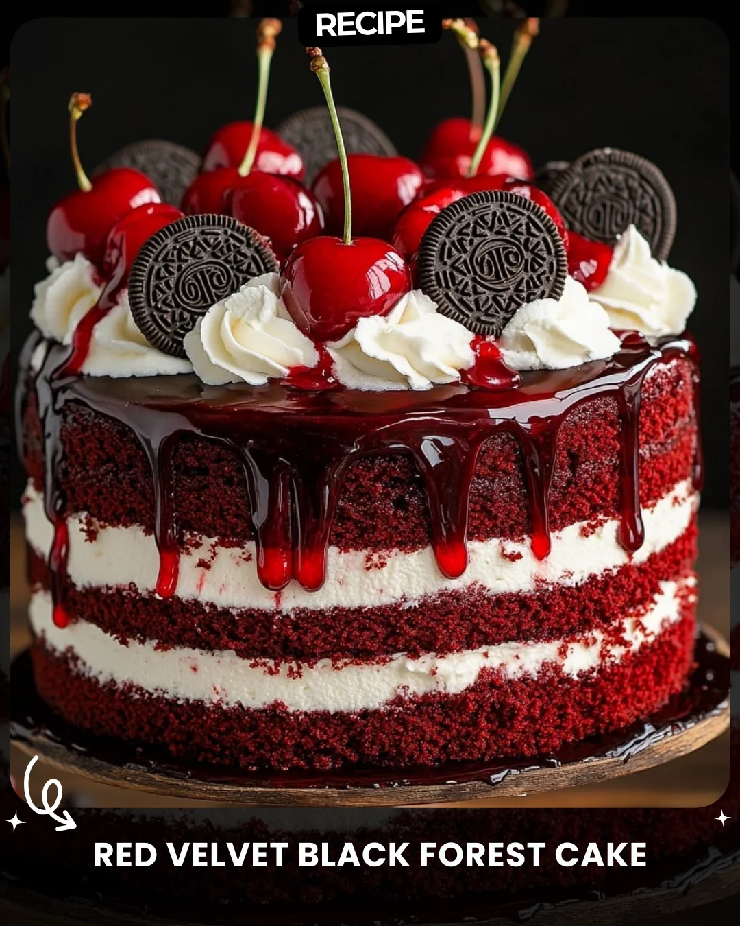 Red Velvet Black Forest Cake