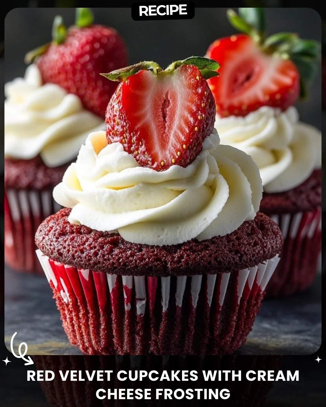 Red Velvet Cupcakes with Cream Cheese Frosting